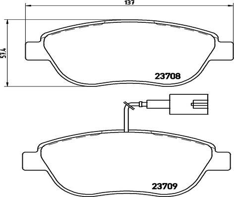 Kaishin FK20038 - Комплект спирачно феродо, дискови спирачки vvparts.bg