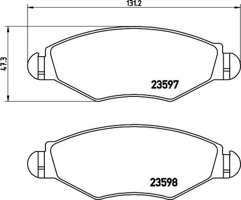 Kaishin FK20025 - Комплект спирачно феродо, дискови спирачки vvparts.bg