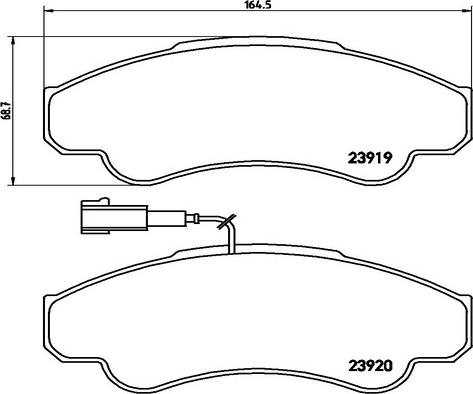 Kaishin FK20251 - Комплект спирачно феродо, дискови спирачки vvparts.bg