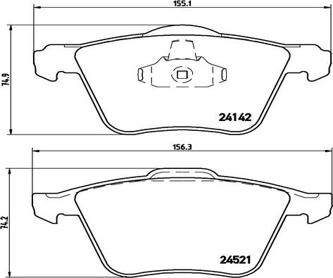 Kaishin FK20129 - Комплект спирачно феродо, дискови спирачки vvparts.bg