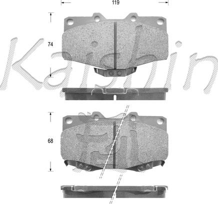 Kaishin FK2082 - Комплект спирачно феродо, дискови спирачки vvparts.bg