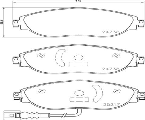 Kaishin FK20303 - Комплект спирачно феродо, дискови спирачки vvparts.bg