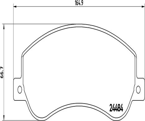 Kaishin FK20296 - Комплект спирачно феродо, дискови спирачки vvparts.bg