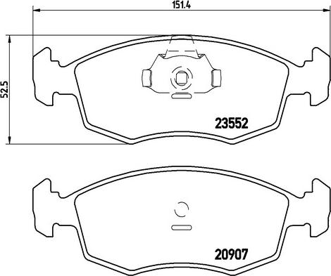 Kaishin FK20268 - Комплект спирачно феродо, дискови спирачки vvparts.bg