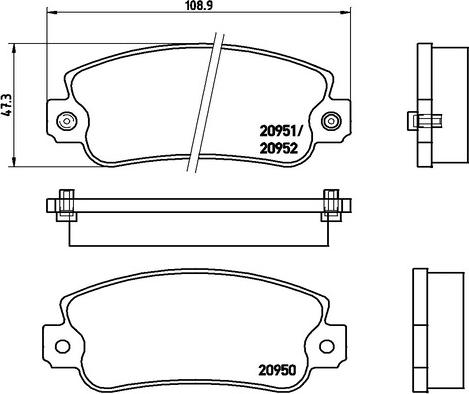 Kaishin FK20205 - Комплект спирачно феродо, дискови спирачки vvparts.bg