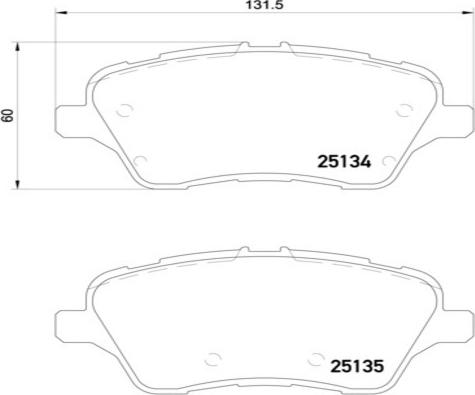 Kaishin FK20214 - Комплект спирачно феродо, дискови спирачки vvparts.bg