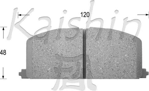 Kaishin FK2023 - Комплект спирачно феродо, дискови спирачки vvparts.bg