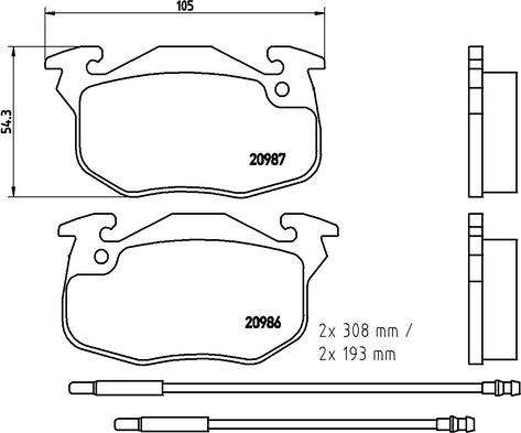 Kaishin FK20226 - Комплект спирачно феродо, дискови спирачки vvparts.bg