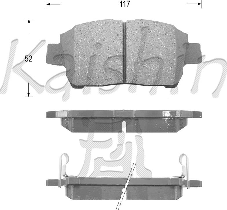 Kaishin FK2183 - Комплект спирачно феродо, дискови спирачки vvparts.bg