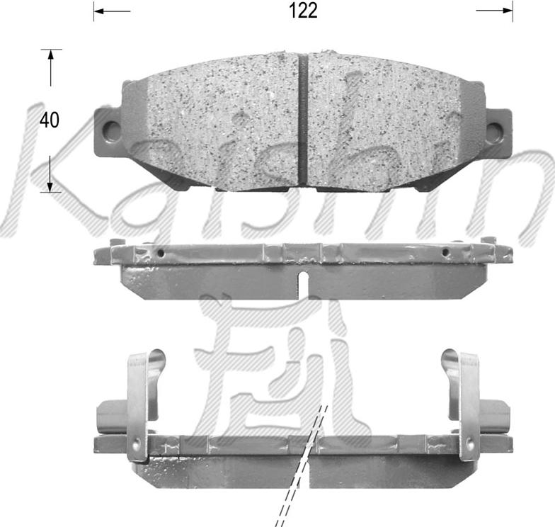 Kaishin FK2125 - Комплект спирачно феродо, дискови спирачки vvparts.bg