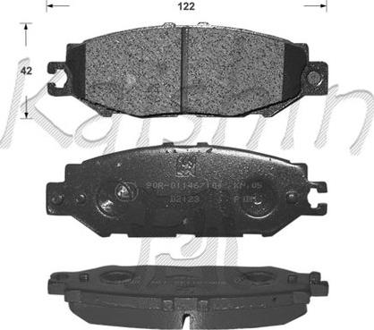 Kaishin FK2123 - Комплект спирачно феродо, дискови спирачки vvparts.bg