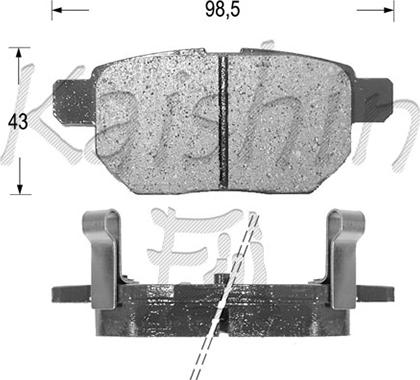 Kaishin FK2254 - Комплект спирачно феродо, дискови спирачки vvparts.bg