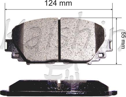 Kaishin FK2253 - Комплект спирачно феродо, дискови спирачки vvparts.bg