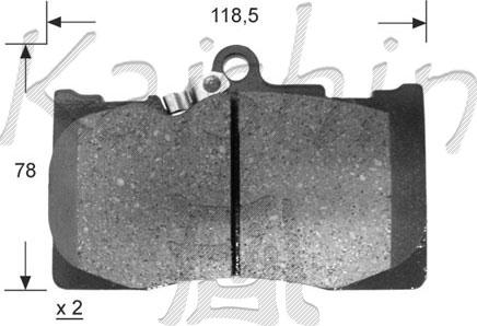 Kaishin FK2266 - Комплект спирачно феродо, дискови спирачки vvparts.bg