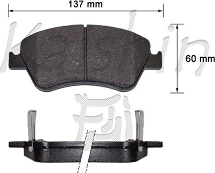 Kaishin FK2286 - Комплект спирачно феродо, дискови спирачки vvparts.bg