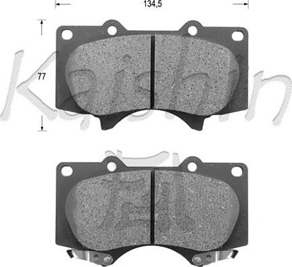 Kaishin FK2228 - Комплект спирачно феродо, дискови спирачки vvparts.bg