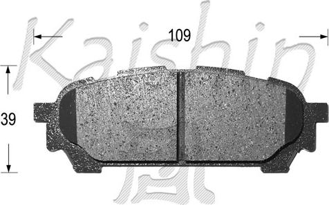 Kaishin FK7059 - Комплект спирачно феродо, дискови спирачки vvparts.bg