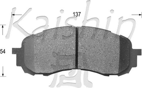 Kaishin FK7058 - Комплект спирачно феродо, дискови спирачки vvparts.bg