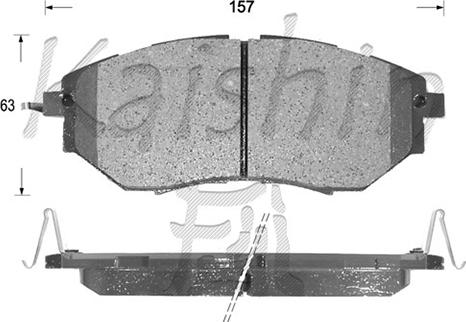 Kaishin FK7060 - Комплект спирачно феродо, дискови спирачки vvparts.bg