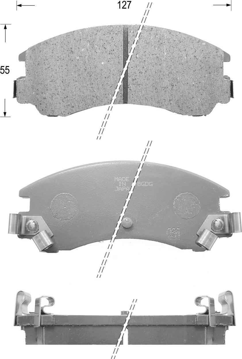 Kaishin FK7011 - Комплект спирачно феродо, дискови спирачки vvparts.bg