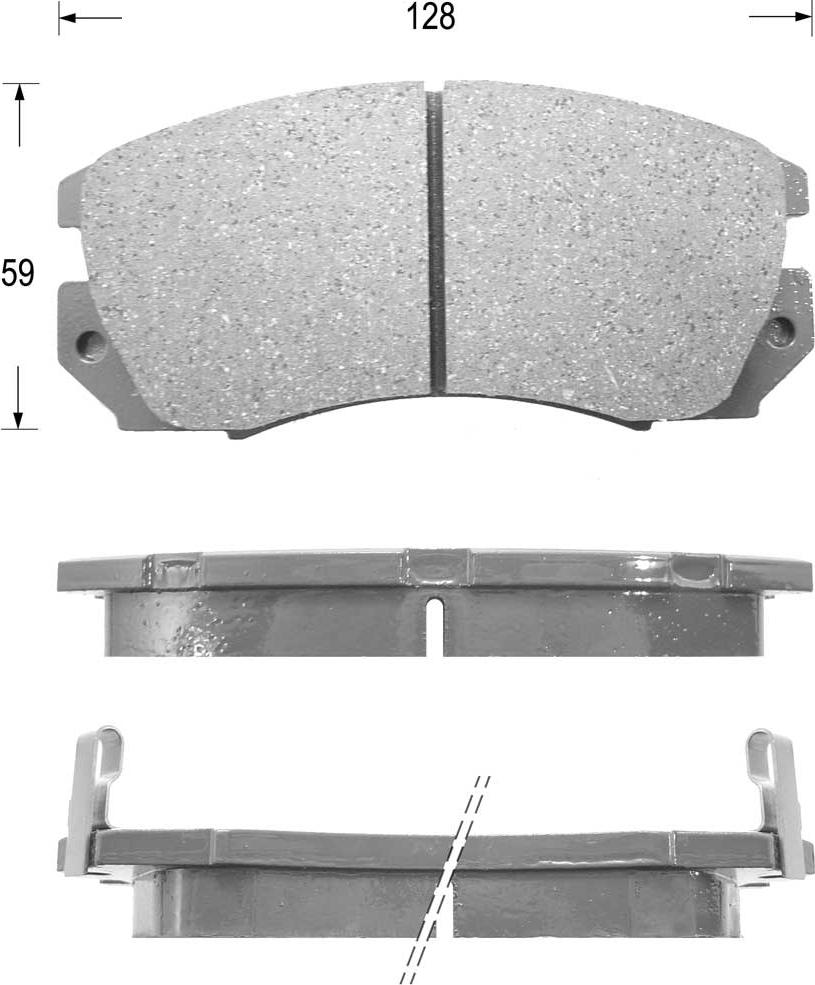 Kaishin FK7017 - Комплект спирачно феродо, дискови спирачки vvparts.bg