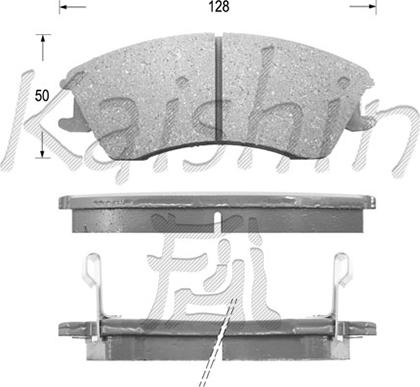 Kaishin FK7033 - Комплект спирачно феродо, дискови спирачки vvparts.bg