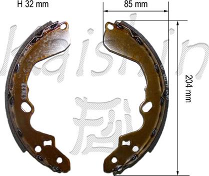 Kaishin K11193 - Комплект спирачна челюст vvparts.bg