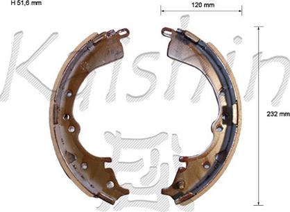 Kaishin K2335 - Комплект спирачна челюст vvparts.bg