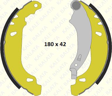 KALE 609 0500 04 P - Комплект спирачна челюст vvparts.bg