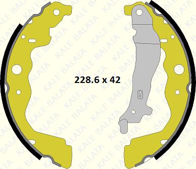 KALE 1243 0470 05 P - Комплект спирачна челюст vvparts.bg