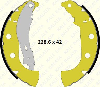 KALE 1236 0465 04 P - Комплект спирачна челюст vvparts.bg