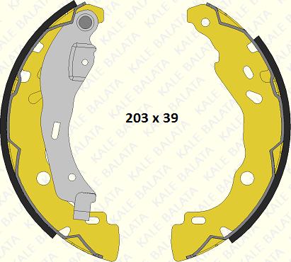 KALE 1237 0470 05 P - Комплект спирачна челюст vvparts.bg