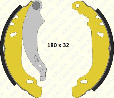 KALE 1226 0450 04 P - Комплект спирачна челюст vvparts.bg