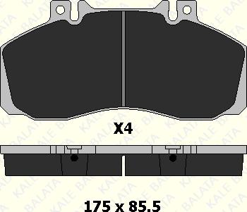 KALE 29065 220 04 - Комплект спирачно феродо, дискови спирачки vvparts.bg