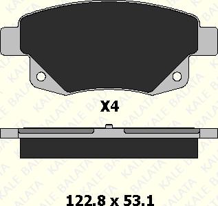 KALE 24486 170 04 - Комплект спирачно феродо, дискови спирачки vvparts.bg