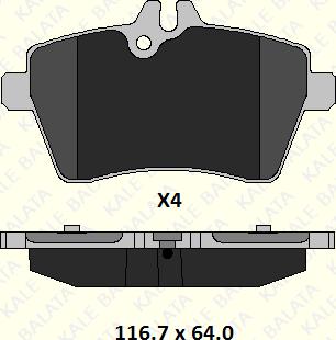 KALE 24077 190 24 - Комплект спирачно феродо, дискови спирачки vvparts.bg