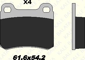 KALE 20687 155 04 - Комплект спирачно феродо, дискови спирачки vvparts.bg