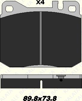 KALE 20341 175 04 - Комплект спирачно феродо, дискови спирачки vvparts.bg
