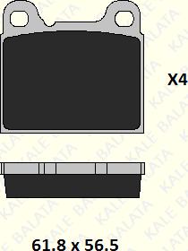 KALE 20755 150 04 - Комплект спирачно феродо, дискови спирачки vvparts.bg