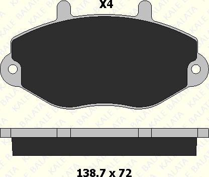 KALE 21469 190 04 - Комплект спирачно феродо, дискови спирачки vvparts.bg