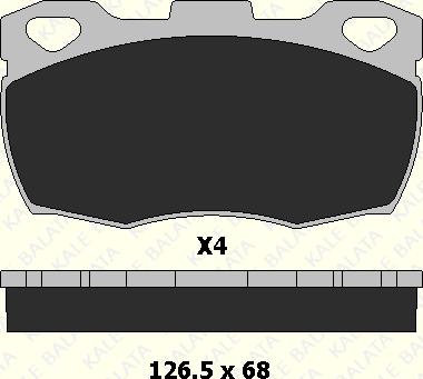 KALE 21519 180 04 - Комплект спирачно феродо, дискови спирачки vvparts.bg