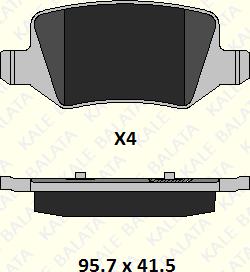 KALE 23138 146 24 - Комплект спирачно феродо, дискови спирачки vvparts.bg