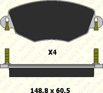 KALE 23279 185 14 - Комплект спирачно феродо, дискови спирачки vvparts.bg