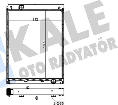 KALE OTO RADYATÖR 427500 - Радиатор, охлаждане на двигателя vvparts.bg