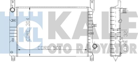 KALE OTO RADYATÖR 145900 - Радиатор, охлаждане на двигателя vvparts.bg