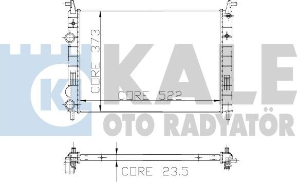 KALE OTO RADYATÖR 142900 - Радиатор, охлаждане на двигателя vvparts.bg