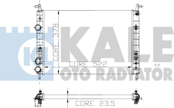 KALE OTO RADYATÖR 142800 - Радиатор, охлаждане на двигателя vvparts.bg