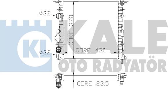 KALE OTO RADYATÖR 159400 - Радиатор, охлаждане на двигателя vvparts.bg