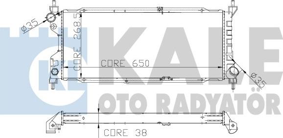 KALE OTO RADYATÖR 156000 - Радиатор, охлаждане на двигателя vvparts.bg