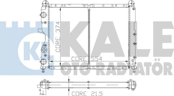 KALE OTO RADYATÖR 158600 - Радиатор, охлаждане на двигателя vvparts.bg